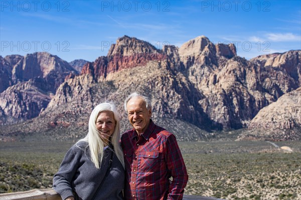 Portrait of senior couple at Red Rocks National Conservation Area