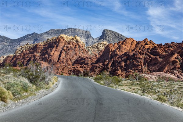 Loop road through Red Rock Canyon National Conservation Area