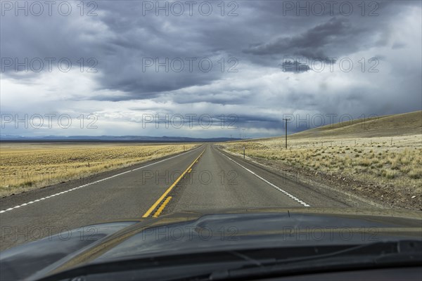 View of highway during stormy weather