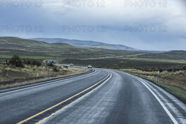 View of highway during stormy weather