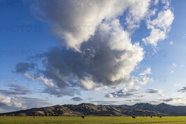 Majestic clouds over foothills near Sun Valley