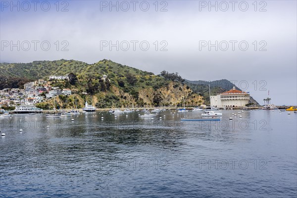 View of Avalon Harbor with famous Casino Building