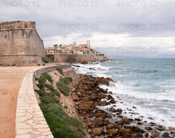 Coastline and old town by sea