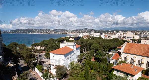 Buildings in seaside city