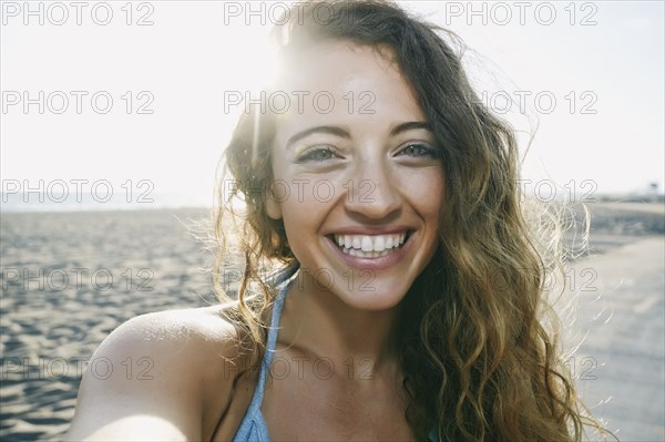 Portrait of smiling Caucasian woman