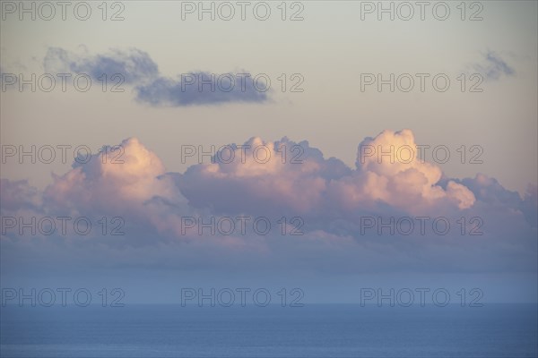 USA, United States Virgin Islands, St. John, Clouds over Caribbean Sea at sunset