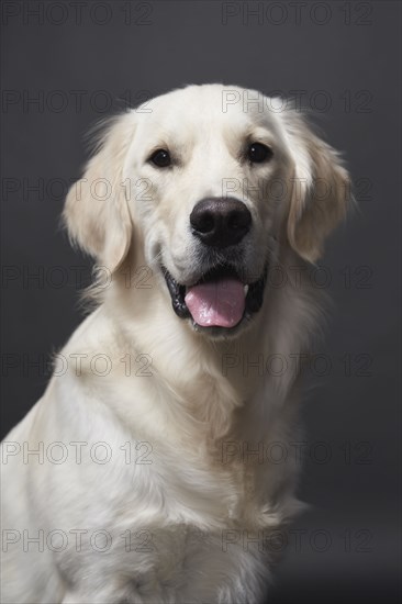 Studio portrait of mixed breed Retriever