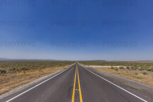 USA, Nevada, Ely, Empty highway in desert landscape