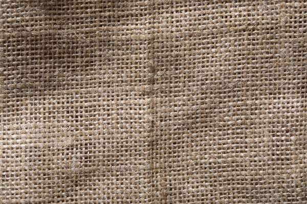 Close-up of brown burlap