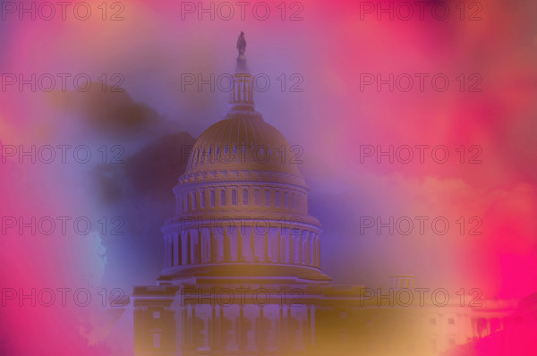 USA, Washington DC, Digitally generated image of Capital Building