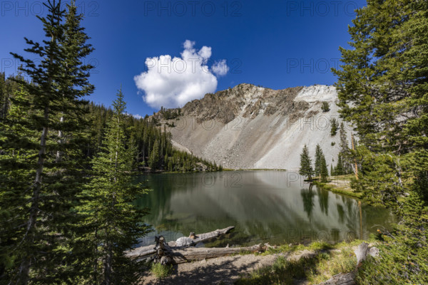 USA, Idaho, Sun Valley, Calm Norton Lake on sunny day