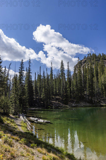 USA, Idaho, Sun Valley, Calm Norton Lake on sunny day