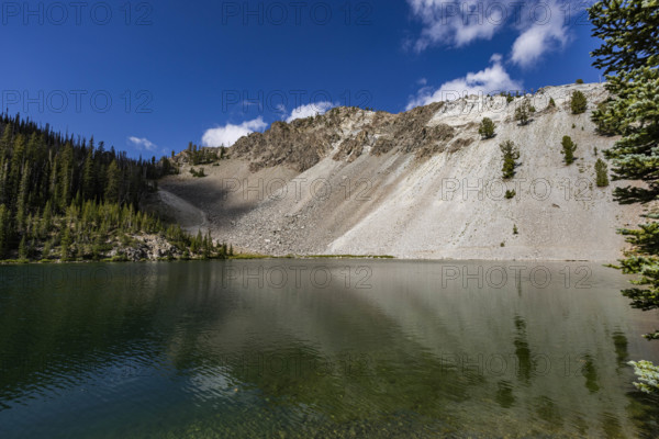 USA, Idaho, Sun Valley, Calm Norton Lake on sunny day