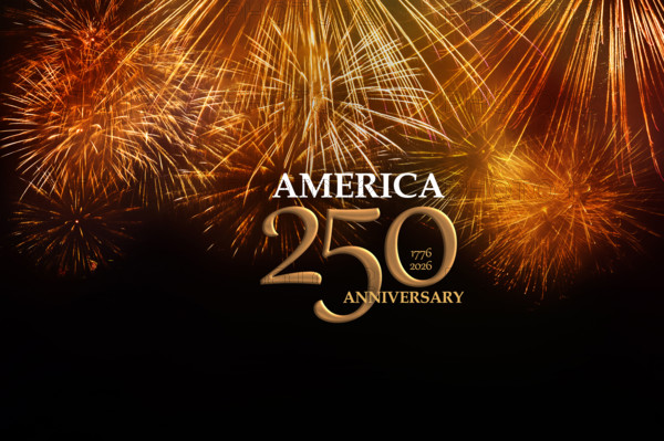 250th anniversary celebration of Declaration of Independence with fireworks