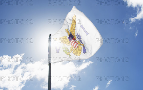Flag of the United States Virgin Islands against sky