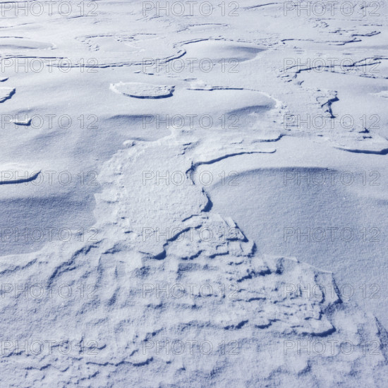 Close-up of textured snow surface