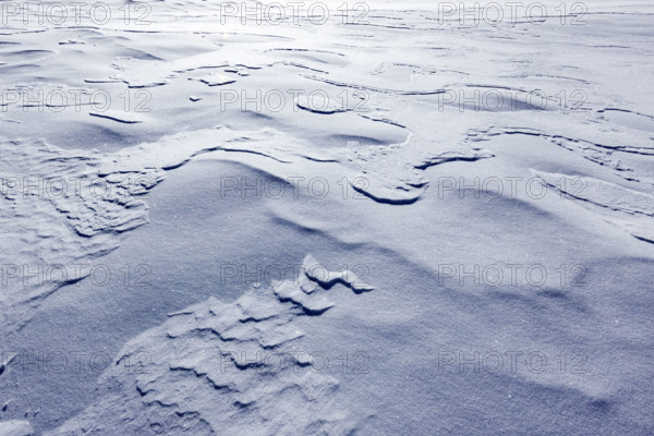 Close-up of textured snow surface