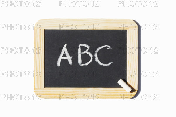ABC letters written on blackboard