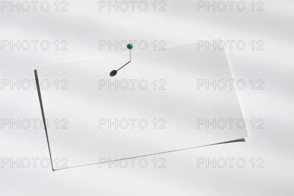 Blank notecard on white background. New York City, New York State, USA.