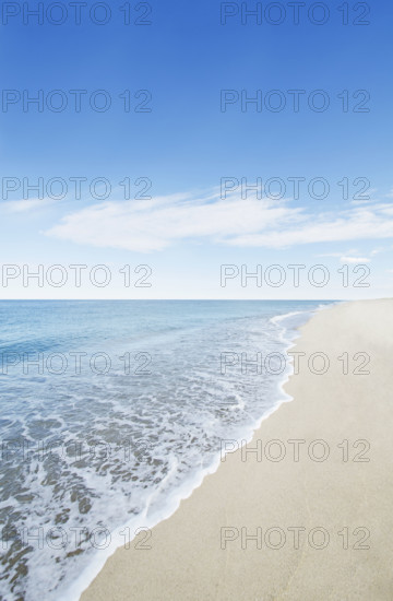 Empty Great Point Beach on summer day. Nantucket, Massachusetts, USA.
