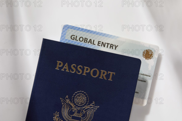 Global Entry Card and Passport, New York City, New York, USA.
