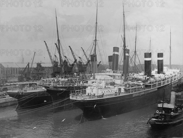 Le SS St Louis, le SS Philadelphia et le RMS Majestic