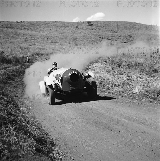 Alvis. An Alvis racing car competing in the Menengai hill climb. Menengai hill, Nakuru, Kenya, 12 December 1954. Nakuru, Rift Valley, Kenya, Eastern Africa, Africa.