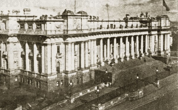 Federal Parliament House. The Federal Parliament House building. Melbourne, Australia, 17-25 March 1924. Melbourne, Victoria, Australia, Australia, Oceania.