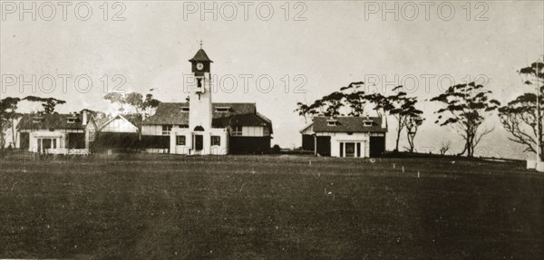 Royal Australian Naval College. Royal Australian Naval College buildings on the coast. Jervis Bay, Australia, 5-8 April 1924. Jervis Bay, New South Wales, Australia, Australia, Oceania.