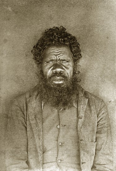 Aboriginal man from Queensland. Amateur portrait of a middle-aged aboriginal man, possibly an employee of the Brodribb family. Queensland, Australia, circa 1890., Queensland, Australia, Australia, Oceania.