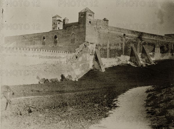 Sultan's Palace, Safi. The fortified walls and towers of the Sultan's Palace at Safi. Safi, Morocco, 1898. Safi, Safi, Morocco, Northern Africa, Africa.