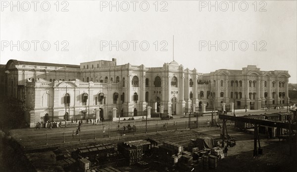 Bank of Bengal, Calcutta. The grandiose building housing the Bank of Bengal. Calcutta (Kolkata), India, circa 1905. Kolkata, West Bengal, India, Southern Asia, Asia.