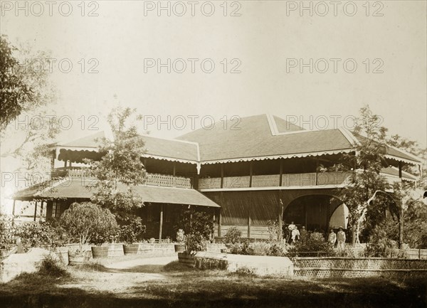 The Bank of Bengal, Burma (Myanmar). Exterior view of the Bank of Bengal building. Sittwe, Burma Myanmar), circa 1895. Sittwe, Rakhine, Burma (Myanmar), South East Asia, Asia.