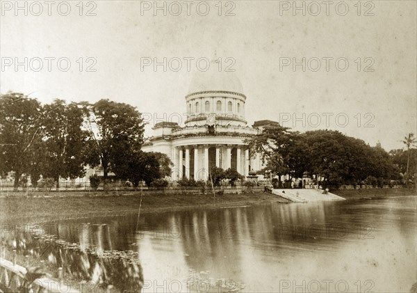 General Post Office, Calcutta. View of the General Post Office with Dalhousie Square Park in the foreground. Calcutta (Kolkata), India, circa 1890. Kolkata, West Bengal, India, Southern Asia, Asia.