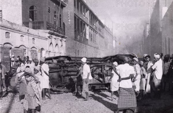 Emeutes antijuives à Aden, Yémen. Décembre 1947