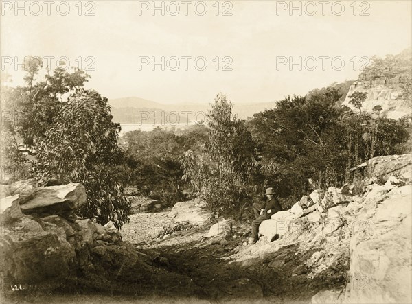 Hawkesbury River, Australia. View of the Hawkesbury River. New South Wales, Australia, circa 1885., New South Wales, Australia, Australia, Oceania.