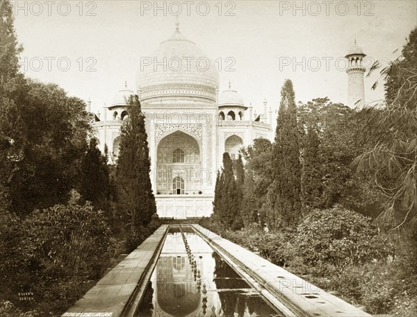 The Taj Mahal, circa 1885. View of the Taj Mahal. Agra, North Western Provinces (Uttar Pradesh), India, circa 1885. Agra, Uttar Pradesh, India, Southern Asia, Asia.