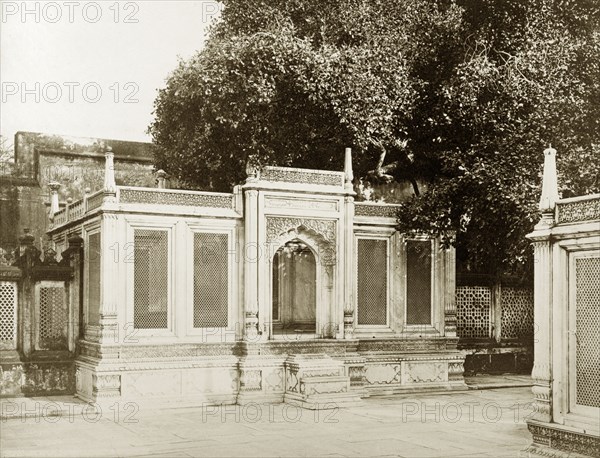 Zenana' at the Delhi Fort. The screened 'zenana' (women's palace) located in the grounds of the Delhi Fort complex. Delhi, India, circa 1885. Delhi, Delhi, India, Southern Asia, Asia.
