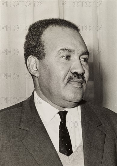 Portrait of Sayed Mekki Abbas. Portrait of Sudanese diplomat, Sayed Mekki Abbas (d. 1979). Abbas was the first Executive Secretary of the Economic Commission for Africa (UNESCA), and subsequently became Sudan's Senior Economic Advisor in the democratic government of Mohammed Ahmed Mahjoub. Sudan, circa 1965. Sudan, Eastern Africa, Africa.
