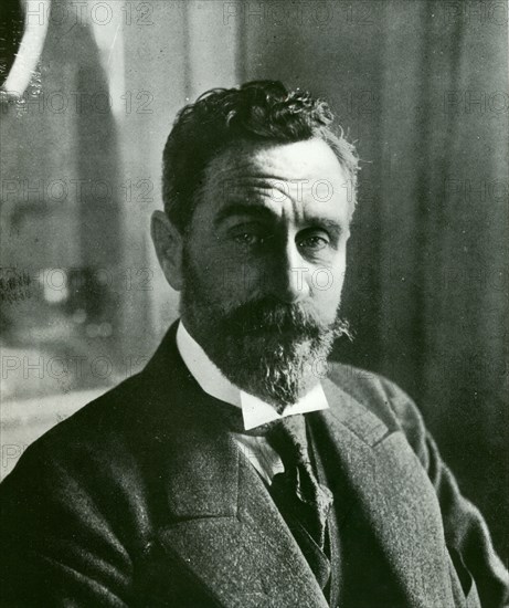Roger Casement. Portrait of Roger Casement (1864-1916), an Irish diplomat and poet who became famous for his work to expose the abuses of labour in the Congo Free State and Peru. He was later hanged for high treason following his involvement with the importation of German arms to Ireland during World War One. Location unknown, circa 1910.
