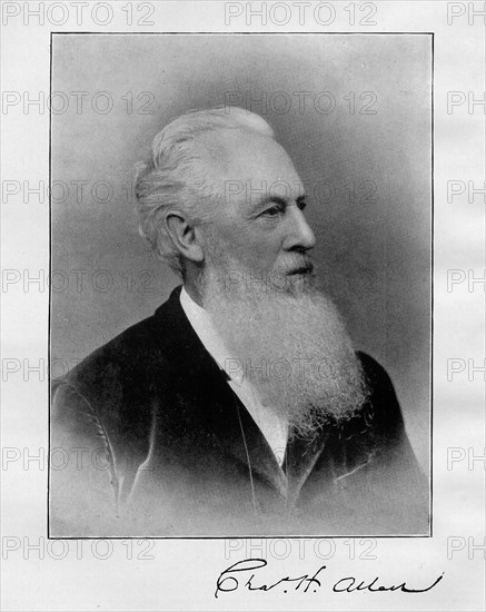Charles H. Allen. Signed portrait of Charles H. Allen, an English Secretary of the British & Foreign Anti-Slavery Society, who resigned in 1898. England, circa 1895. England (United Kingdom), Western Europe, Europe .