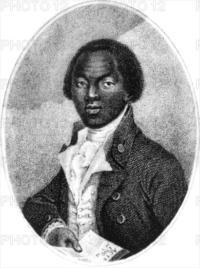 Olaudah Equiano. Portrait of Olaudah Equiano (c.1745-1797), a former Nigerian slave who earned his freedom in the Americas and moved to England where he became famous as a writer supporting the anti-slavery cause. England, circa 1790. England (United Kingdom), Western Europe, Europe .