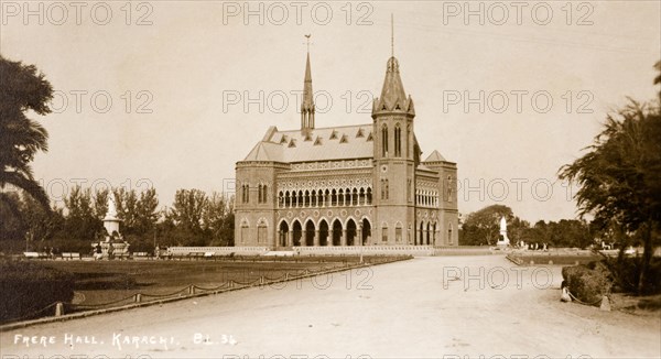 Frere Hall in Karachi. Exterior view of Frere Hall in Karachi, built between 1863 and 1865 in honour of Sir Henry Bartle Edward Frere (1815-1884), the Governor of Bombay (Mumbai) from 1862 to 1867. Karachi, India (Pakistan), circa 1910. Karachi, Sindh, Pakistan, Southern Asia, Asia.