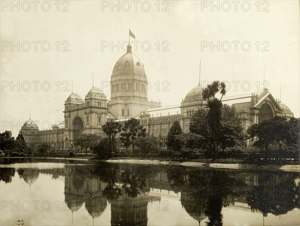 The Royal Exhibition Building, Melbourne. View of the Royal Exhibition Building, the site where the first Commonwealth Parliament of Australia was opened by the Duke of Cornwall and York (later George V) on 9 May 1901. Melbourne, Australia, May 1901. Melbourne, Victoria, Australia, Australia, Oceania.
