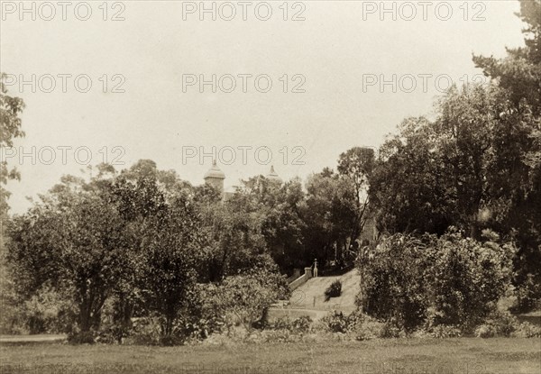 Government House through the trees, Perth. A glimpse of Perth's Government House, seen through the trees. Perth, Australia, circa 1901. Perth, West Australia, Australia, Australia, Oceania.