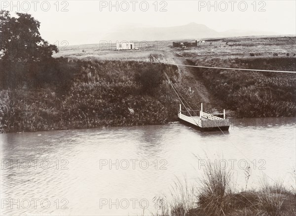 Spion Kop, South Africa. View across the Tugela River to Spion Kop, a battlefield of the Second Boer War (1899-1902). During the conflict, which took place in January 1900, British troops were forced to retreat behind the Tugela River by the Boers. Natal (KwaZulu-Natal), South Africa, circa 1903., KwaZulu Natal, South Africa, Southern Africa, Africa.