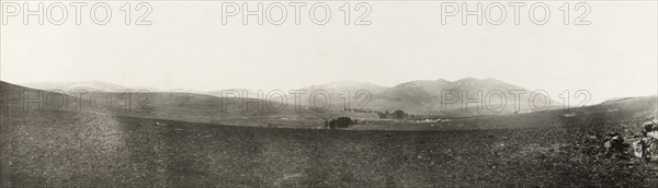 Goldfields at Lydenburg. A view of the landscape of Lydenburg, a town which came under control of the British due to the discovery of goldfields. Lydenburg, South Africa, 1903. Lydenburg, Mpumalanga, South Africa, Southern Africa, Africa.