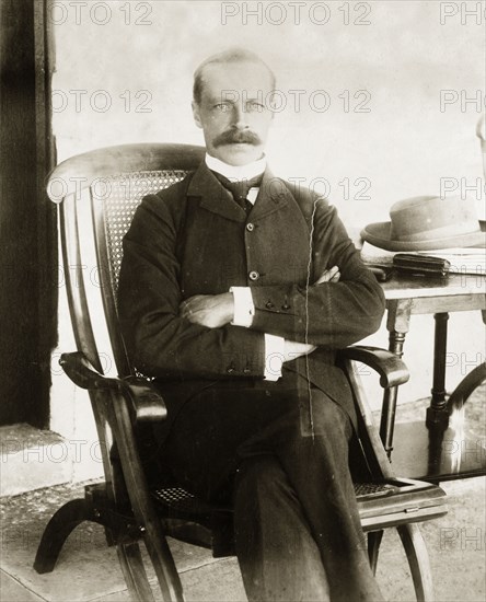 Captain Arthur Lawley, circa 1898. Portrait of Captain Arthur Lawley (1860-1932), a British colonial officer who served as Administrator of Matabeleland between 1898 and 1901, and as Acting Administrator of Mashonaland between 1899 and 1901. Rhodesia (Zimbabwe), circa 1898. Zimbabwe, Southern Africa, Africa.