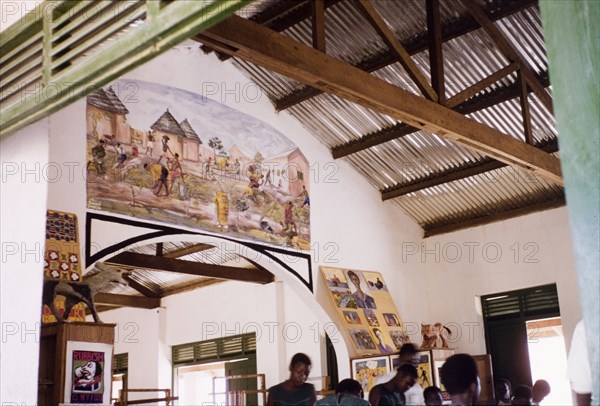 Murals at Bawku Middle School. Murals in the art room at Bawku Middle School. Bawku, Upper East Region, Ghana, circa March 1961. Bawku, Upper East, Ghana, Western Africa, Africa.