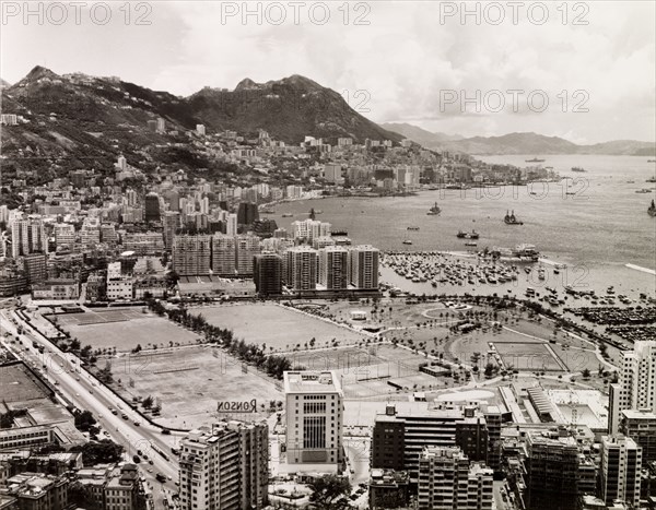 Victoria Park, Hong Kong. View over Victoria Park on Hong Kong Island, located on the shore of Victoria Harbour in Causeway Bay. Hong Kong, China, 1963. Hong Kong, Hong Kong, China, People's Republic of, Eastern Asia, Asia.